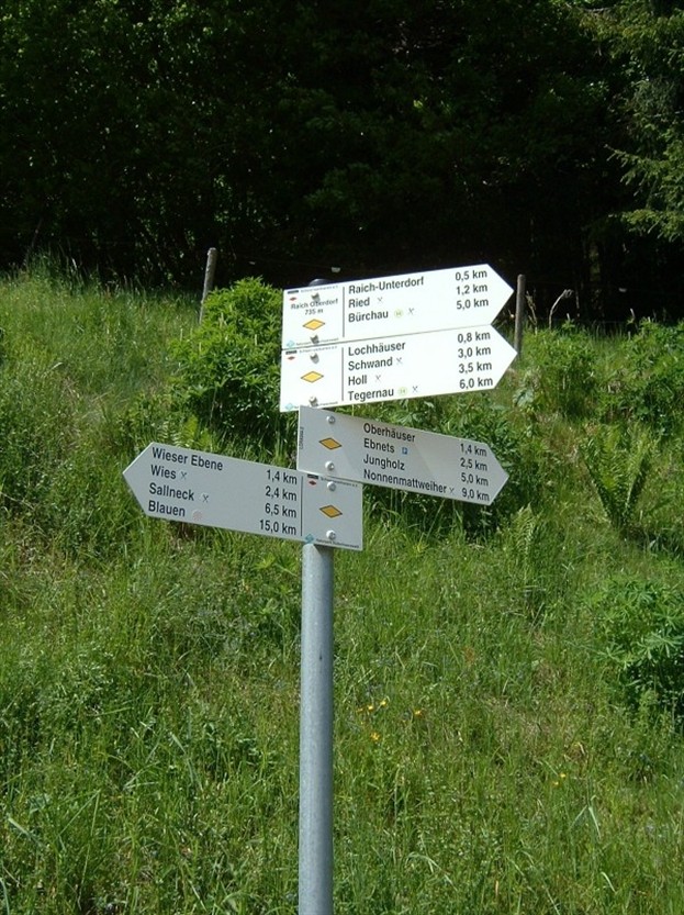 Wanderschild in Raich